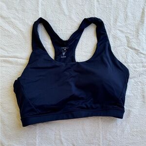 VENUS Blue Sports Bra with Racerback Design and Medium Support